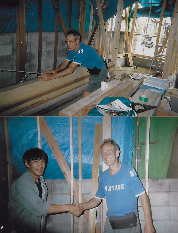 Japanese wood craftsmen at work