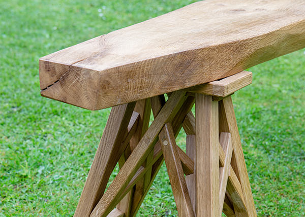 Wooden trestle support structure